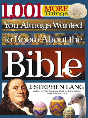 cover image of 1,001 MORE Things You Always Wanted to Know About the Bible